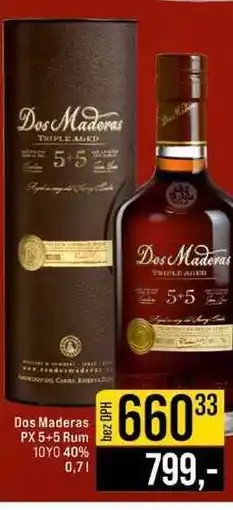 Jip Dos Maderas PX 5+5 Rum 10YO 40% 0,7l nabídka