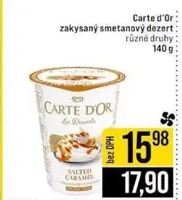 Jip Carte d'Or zakysaný smetanový dezert různé druhy nabídka