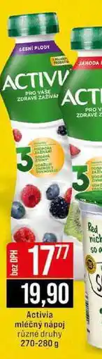 Jip Activia mléčný nápoj různé druhy nabídka