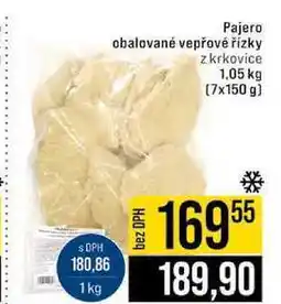 Jip Pajero obalované vepřové řízky z krkovice 1,05 kg (7x150 g) nabídka