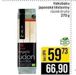 Jip Hakubaku japonské těstoviny různé druhy nabídka