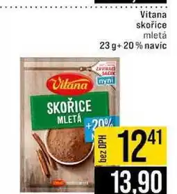 Jip Vitana skořice mletá 23 g+20% navíc nabídka