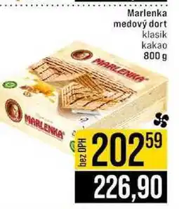Jip Marlenka medový dort klasik kakao nabídka