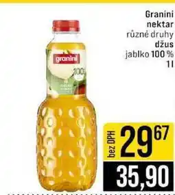 Jip Granini nektar různé druhy džus jablko 100% nabídka