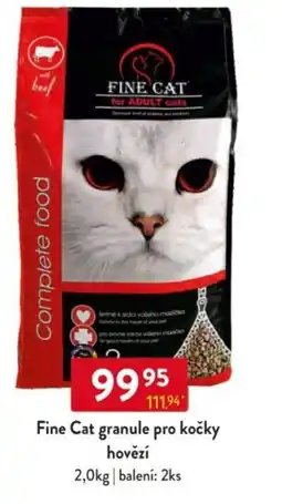 Qanto Fine Cat granule pro kočky hovězí nabídka