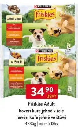 Qanto Friskies Adult hovězí kuře jehně v želé hovězí kuře jehně ve šťávě nabídka