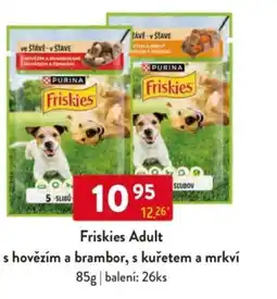 Qanto Friskies Adult s hovězím a brambor, s kuřetem a mrkví nabídka