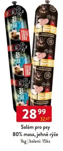 Qanto Salám pro psy 80% masa, jehně rýže nabídka