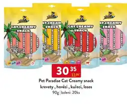 Qanto Pet Paradise Cat Creamy snack krevety, hovězí, kuřecí, losos nabídka