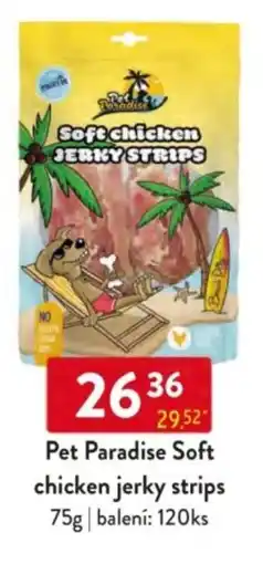 Qanto Pet Paradise Soft chicken jerky strips nabídka