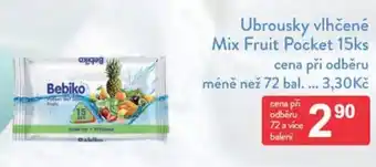 Qanto Ubrousky vlhčené Mix Fruit Pocket nabídka