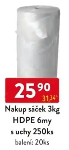 Qanto Nakup sáček HDPE 6my s uchy 250ks nabídka