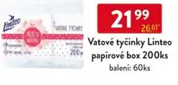 Qanto Vatové tyčinky Linteo papírové box 200ks nabídka