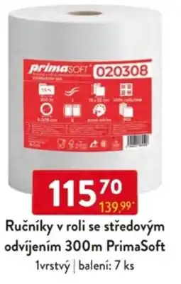 Qanto Ručníky v roli se středovým odvíjením 300m PrimaSoft nabídka