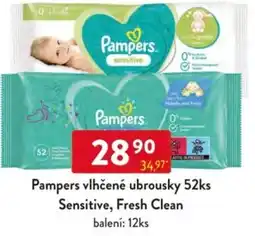 Qanto Pampers vlhčené ubrousky Sensitive, Fresh Clean nabídka
