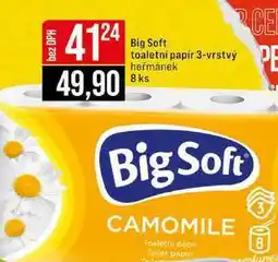 Jip Big Soft toaletni papir 3-vrstvý heřmánek 8 ks nabídka