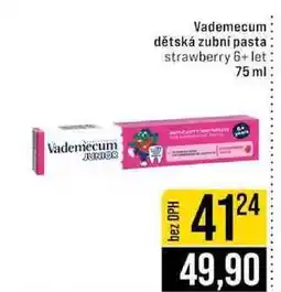 Jip Vademecum dětská zubní pasta strawberry 6+ let 75 ml nabídka
