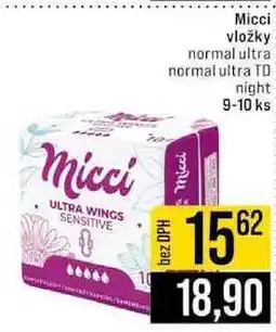 Jip Micci vložky normal ultra normal ultra TD night 9-10 ks nabídka