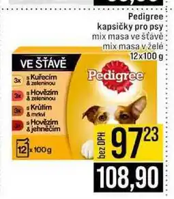 Jip Pedigree kapsičky pro psy mix masa ve šťávě mix masa v želė nabídka