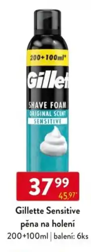 Qanto Gillette Sensitive pěna na holení nabídka