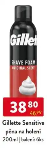 Qanto Gillette Sensitive pěna na holení nabídka