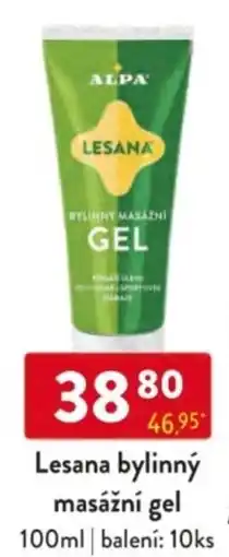 Qanto Lesana bylinný masážní gel nabídka