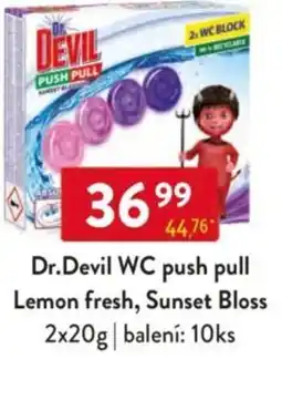 Qanto Dr.Devil WC push pull Lemon fresh, Sunset Bloss nabídka