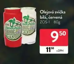 Qanto Olejová svíčka bílá, červená nabídka