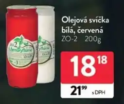 Qanto Olejová svíčka bílá, červená nabídka