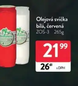 Qanto Olejová svíčka bílá, červená nabídka