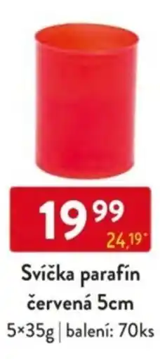 Qanto Svíčka parafín červená nabídka