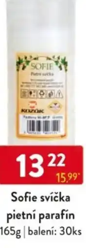 Qanto Sofie svíčka pietní parafín nabídka