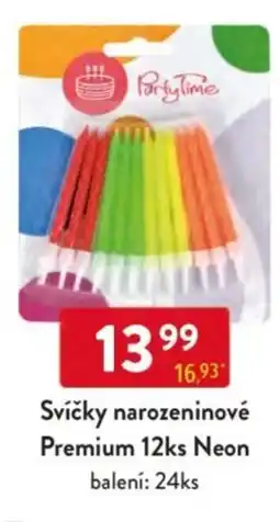 Qanto Svíčky narozeninové Premium Neon nabídka