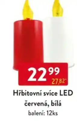 Qanto Hřbitovní svíce LED červená, bílá nabídka