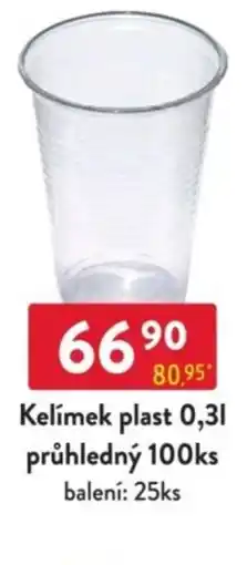 Qanto Kelímek plast 0,3l průhledný nabídka