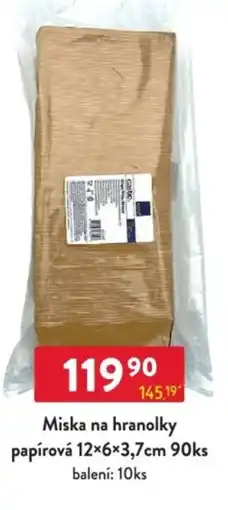 Qanto Miska na hranolky papírová nabídka