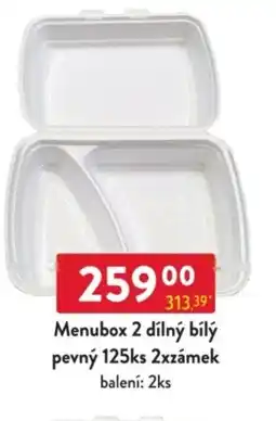 Qanto Menubox 2 dílný bílý pevný 2xzámek nabídka