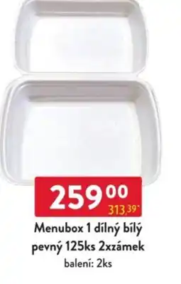 Qanto Menubox 1 dílný bílý pevný 2xzámek nabídka