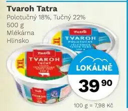 Konzum Tvaroh Tatra nabídka