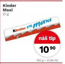 Konzum Kinder Maxi nabídka