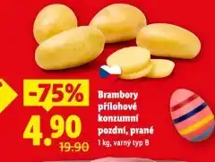 Lidl Brambory přílohové konzumní pozdní nabídka