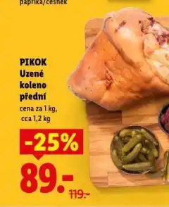 Lidl Uzené koleno přední nabídka