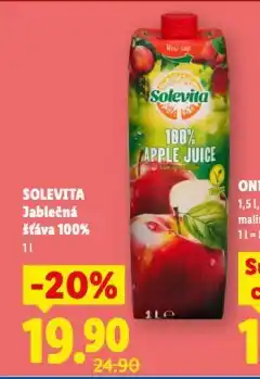Lidl Solevita jablečná šťáva nabídka