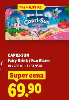 Lidl Capri-sun fairy drink nabídka