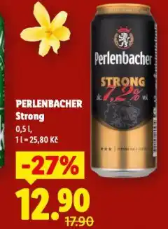 Lidl Pivo perlenbacher strong nabídka