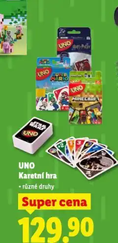 Lidl Uno karetní hra nabídka