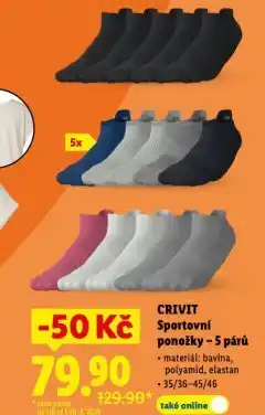Lidl Sportovní ponožky nabídka