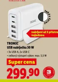 Lidl Tronic usb nabíječka nabídka
