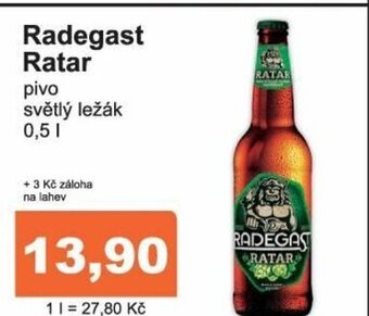 COOP DISKONT Radegast Ratar 0,5l nabídka
