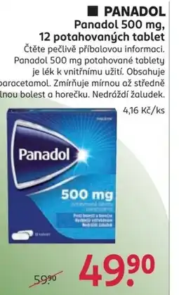 Rossmann Panadol panadol 500 mg, 12 potahovaných tablet nabídka